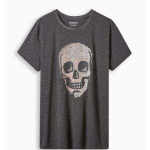 SKULL VINTAGE SUPER SOFT SLUB CREW‎ NECK FOIL DETAIL TEE
